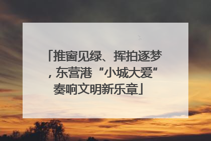 推窗见绿、挥拍逐梦，东营港“小城大爱”奏响文明新乐章