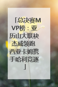 总决赛MVP榜：亚历山大联袂杰威领跑 西亚卡姆携手哈利竞逐
