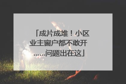 成片成堆！小区业主窗户都不敢开……问题出在这