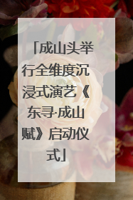 成山头举行全维度沉浸式演艺《东寻·成山赋》启动仪式