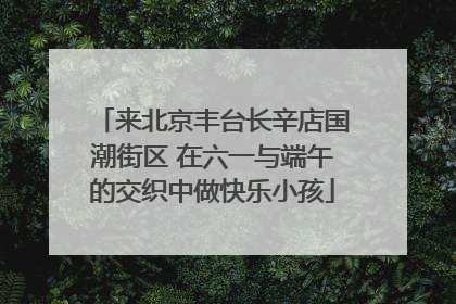 来北京丰台长辛店国潮街区 在六一与端午的交织中做快乐小孩