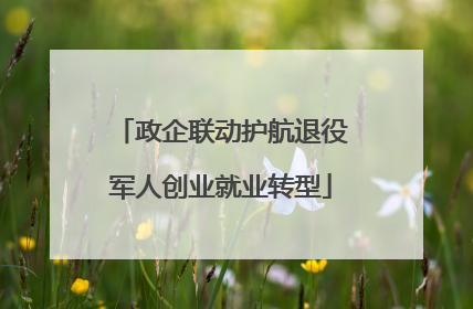 政企联动护航退役军人创业就业转型
