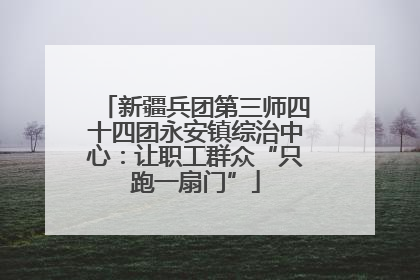 新疆兵团第三师四十四团永安镇综治中心：让职工群众“只跑一扇门”