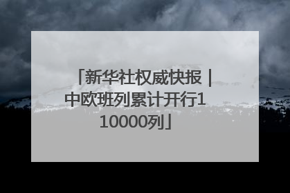 新华社权威快报｜中欧班列累计开行110000列
