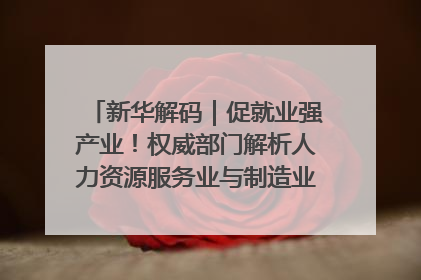 新华解码｜促就业强产业！权威部门解析人力资源服务业与制造业融合发展试点