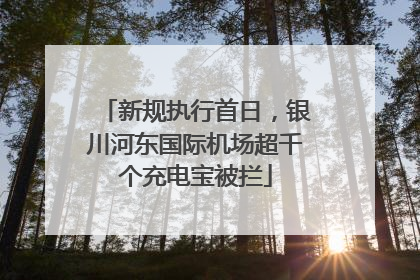 新规执行首日，银川河东国际机场超千个充电宝被拦