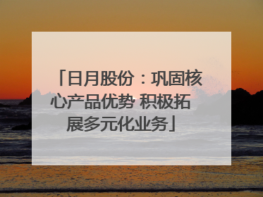 日月股份：巩固核心产品优势 积极拓展多元化业务