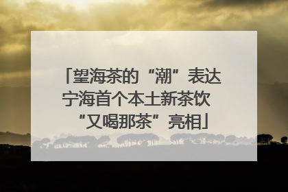 望海茶的“潮”表达 宁海首个本土新茶饮“又喝那茶”亮相