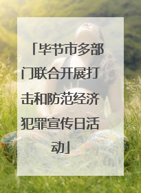 毕节市多部门联合开展打击和防范经济犯罪宣传日活动