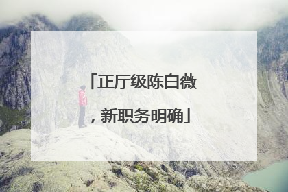 正厅级陈白薇，新职务明确