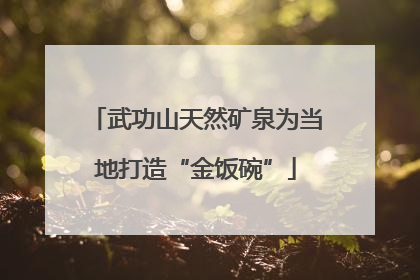 武功山天然矿泉为当地打造“金饭碗”
