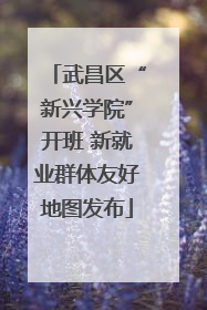 武昌区“新兴学院”开班 新就业群体友好地图发布