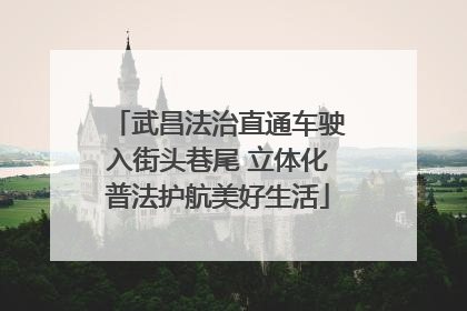 武昌法治直通车驶入街头巷尾 立体化普法护航美好生活