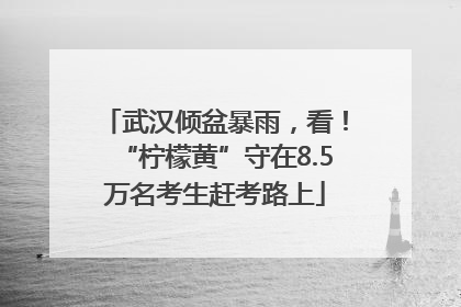 武汉倾盆暴雨，看！“柠檬黄”守在8.5万名考生赶考路上