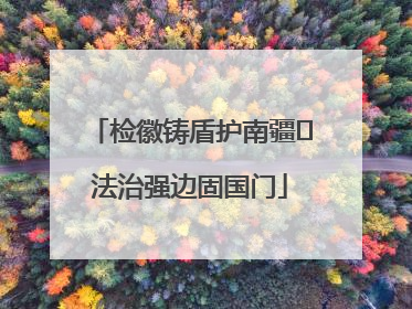 检徽铸盾护南疆 法治强边固国门