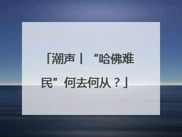 潮声丨“哈佛难民”何去何从？