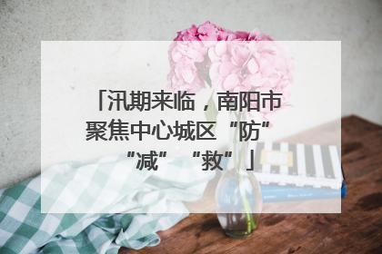 汛期来临，南阳市聚焦中心城区“防”“减”“救”