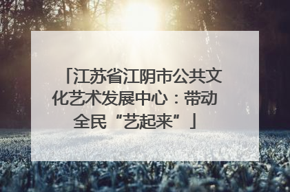 江苏省江阴市公共文化艺术发展中心：带动全民“艺起来”