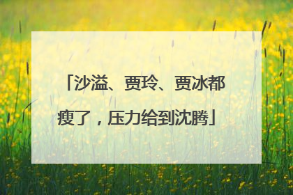 沙溢、贾玲、贾冰都瘦了，压力给到沈腾