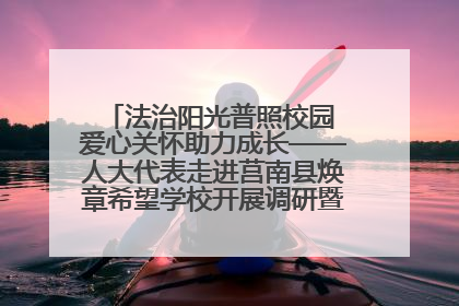 法治阳光普照校园 爱心关怀助力成长——人大代表走进莒南县焕章希望学校开展调研暨普法宣传活动