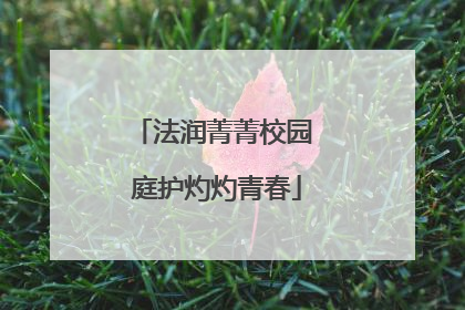 法润菁菁校园 庭护灼灼青春