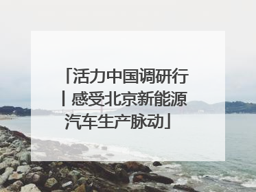 活力中国调研行丨感受北京新能源汽车生产脉动