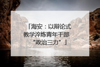 海安：以辩论式教学淬炼青年干部“政治三力”