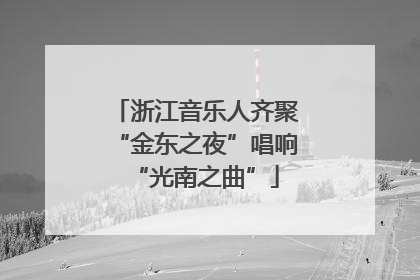 浙江音乐人齐聚“金东之夜”唱响“光南之曲”