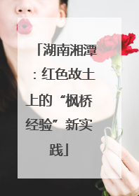 湖南湘潭：红色故土上的“枫桥经验”新实践