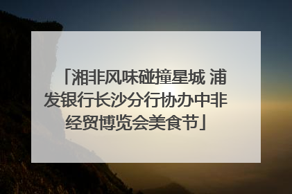 湘非风味碰撞星城 浦发银行长沙分行协办中非经贸博览会美食节