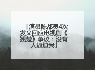 演员陈都灵4次发文回应电视剧《翘楚》争议：没有人逼迫我