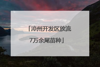漳州开发区放流7万余尾苗种