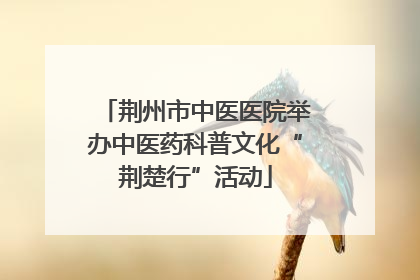 荆州市中医医院举办中医药科普文化“荆楚行”活动