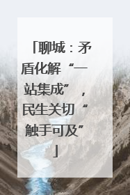 聊城：矛盾化解“一站集成”，民生关切“触手可及”