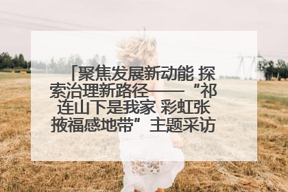 聚焦发展新动能 探索治理新路径——“祁连山下是我家 彩虹张掖福感地带”主题采访活动走进山丹