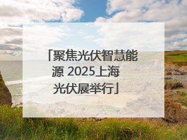 聚焦光伏智慧能源 2025上海光伏展举行