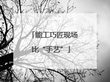 能工巧匠现场比“手艺”