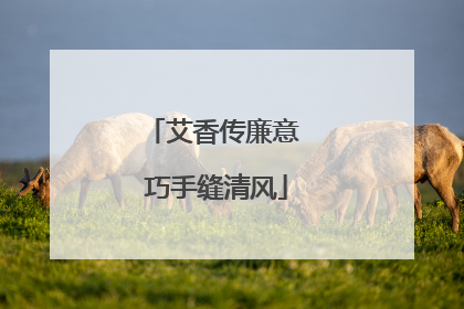 艾香传廉意 巧手缝清风