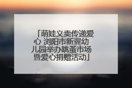 萌娃义卖传递爱心 浏阳市新翼幼儿园举办跳蚤市场暨爱心捐赠活动
