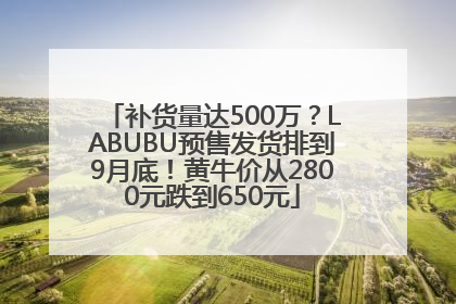 补货量达500万？LABUBU预售发货排到9月底！黄牛价从2800元跌到650元