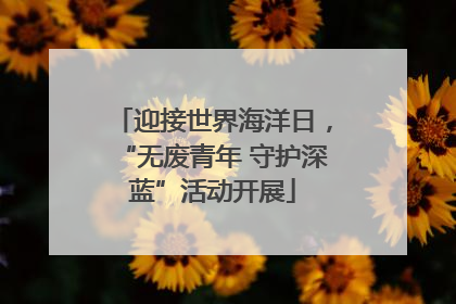 迎接世界海洋日，“无废青年 守护深蓝”活动开展