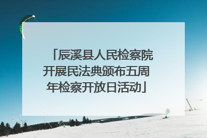 辰溪县人民检察院开展民法典颁布五周年检察开放日活动