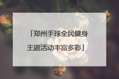 郑州手球全民健身主题活动丰富多彩
