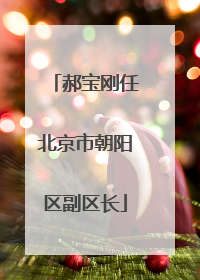郝宝刚任北京市朝阳区副区长