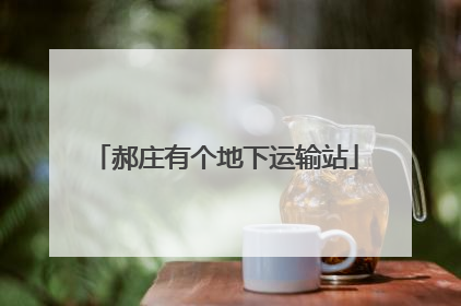 郝庄有个地下运输站