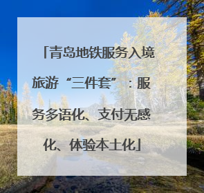 青岛地铁服务入境旅游“三件套”：服务多语化、支付无感化、体验本土化