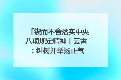 锲而不舍落实中央八项规定精神丨云霄：纠树并举扬正气 作风建设谱新章