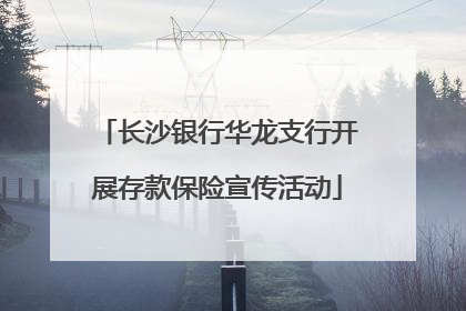 长沙银行华龙支行开展存款保险宣传活动