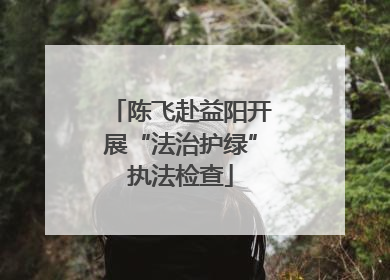 陈飞赴益阳开展“法治护绿”执法检查