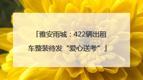 雅安雨城：422辆出租车整装待发“爱心送考”